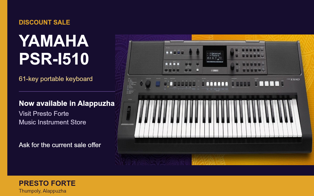 Yamaha PSR-I510 Discount Sale in Alappuzha | Presto Forte