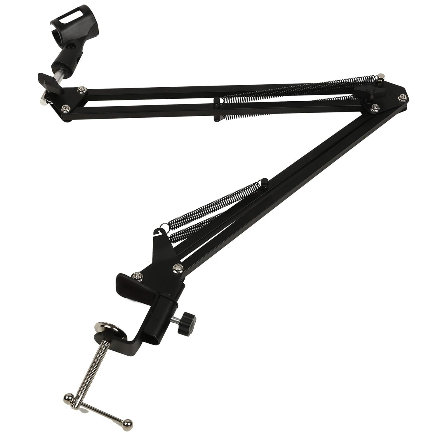 Adjustable Microphone Boom Arm Stand Ostar | Steel Scissor Suspension Arm with Desk Clamp & Mic Clip | Ideal for Podcasting, Streaming, Studio..