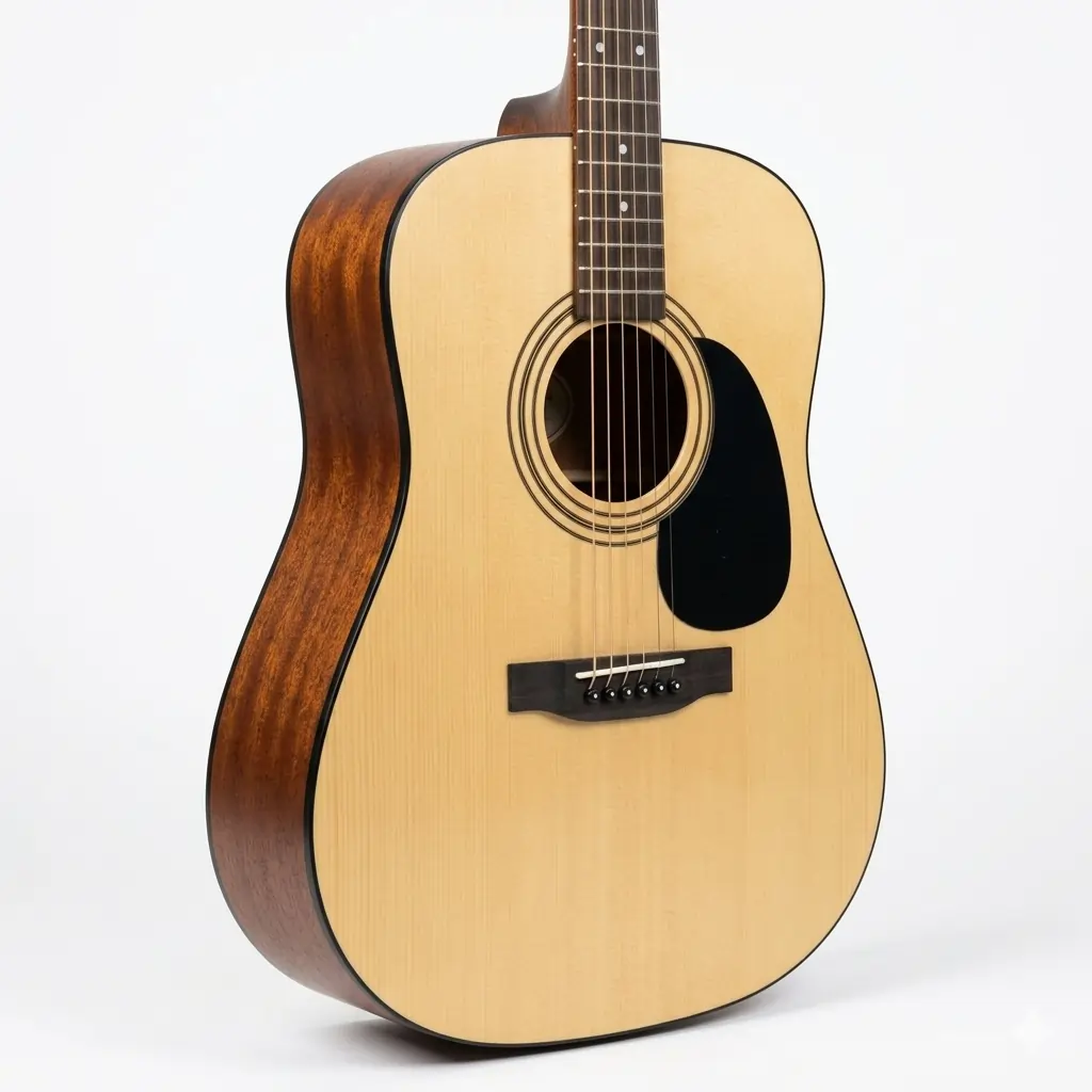 Cort AD300 OP Acoustic Guitar – Spruce Top, Mahogany Back & Sides, Merbau Fingerboard, Dovetail Neck Joint & Scooped Bridge for Superior Playability