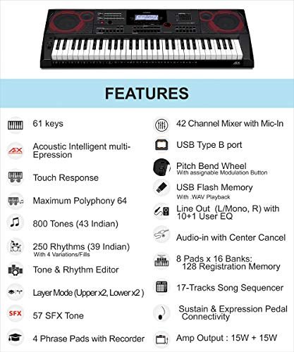 Casio CT-X9000IN 61-Key Portable Keyboard
