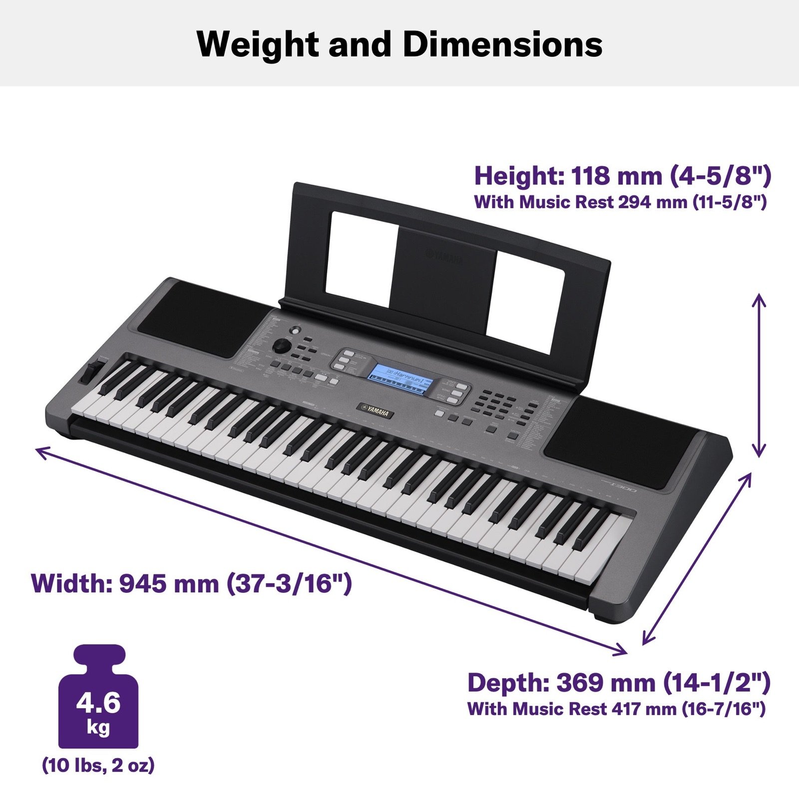 Yamaha PSR-I300 Portable Keyboard 61 Keys